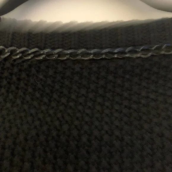 YOANA BARASCHI Black Knit Chain Cardigan Sweater - NWT - Picture 8 of 16